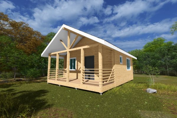 Проект дачного дома 6х8м.