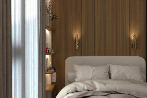 дизайн спальной комнаты в квартире студии