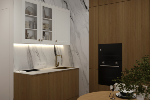 кухня гостиная в квартире студии