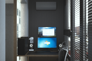 дизайн балкона с рабочим местом