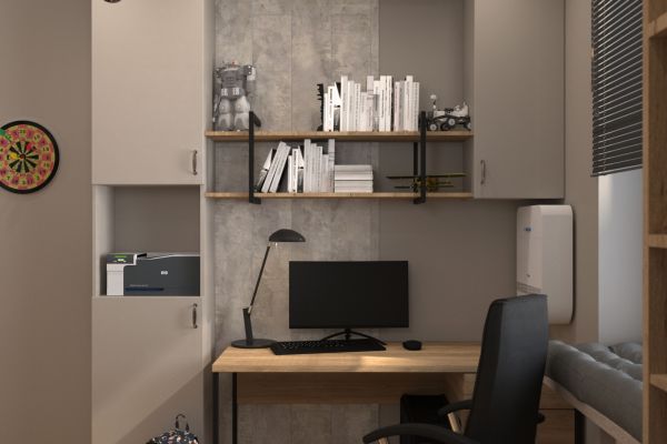 дизайн спальни для подростка с чердаком. лофт