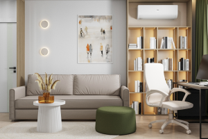 Квартира с зелеными акцентами