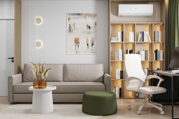 Квартира с зелеными акцентами