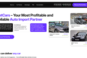 NetCars Auto – Лендинг для привлечения международных партнёров