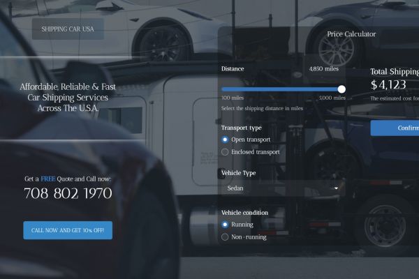 Бизнес-сайт. Автоперевозки по США