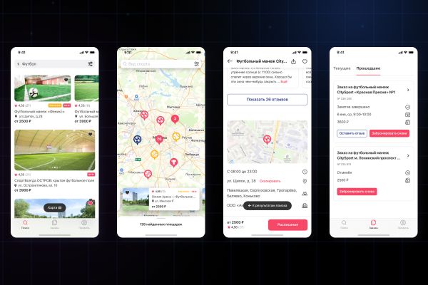 Мобильное SportTech-приложение для поиска и онлайн-бронирования спортивных площадок с картами, динамическим расписанием и встроенной системой оплаты