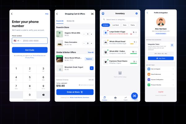 Мобильная система для умного управления запасами, автоматических уведомлений и упрощения онлайн-покупок через e-commerce-интеграции.