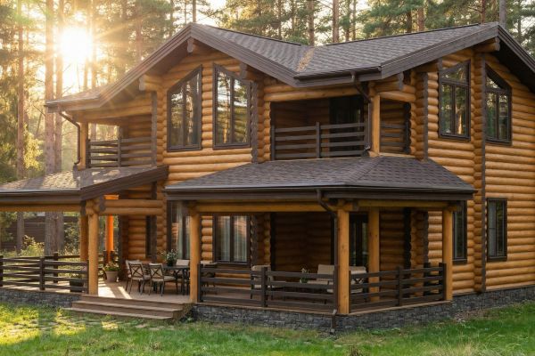 Реалистичная визуализация дома: 2 вида + варианты + планировка