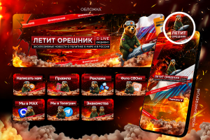 Дизайн сообщества в ВК для новостного канала: "Летит орешник"