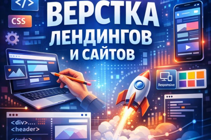 Вёрстка лендингов и сайтов (HTML / CSS / JavaScript)