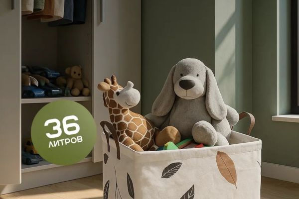 Инфографика корзина для игрушек