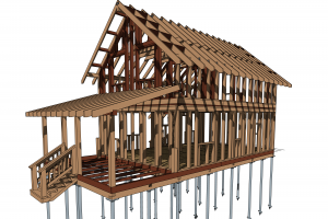 Каркасный дом из дерева