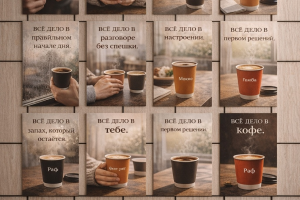 Ребрендинг тематическрго ооформления дизайна кофейни