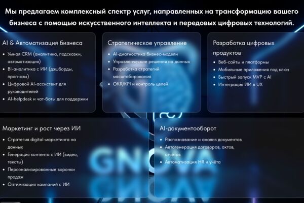 Разработка IT-продуктов: Web, Mobile & AI-трансформация бизнеса