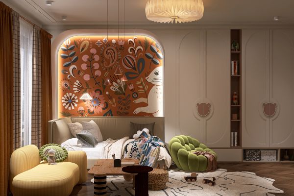 Детская комната для девочки, 23 м2