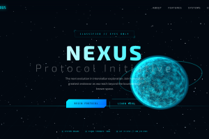 Футуристический лендинг технологического проекта с WebGL