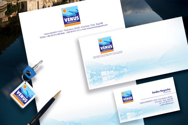 Фирменный стиль для туристической компании  " VENUS PROPERTY "