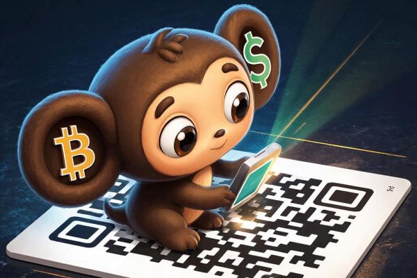 Создание логотипа Чебурашки с QR-кдом.