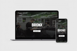 BRONX Barbershop — премиальный лендинг с онлайн-записью и портфолио работ