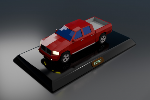 Low-poly 3D модель пикапа