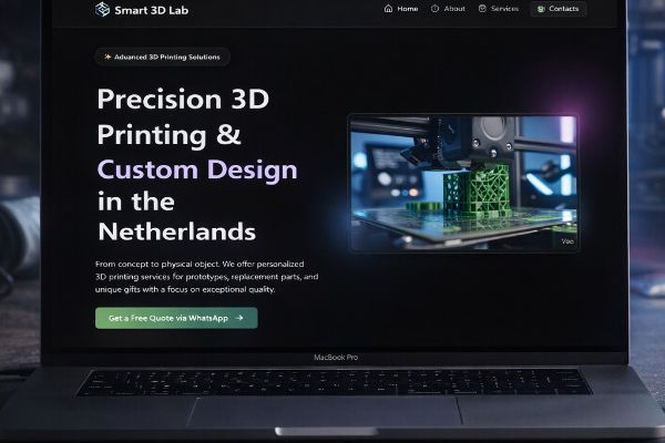 Веб-сайт сервиса 3D-печати Smart3D-Lab