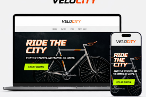 Веб-дизайн и frontend-разработка сайта велопроката в стиле Urban / Street Style (Mobility / Map UI)