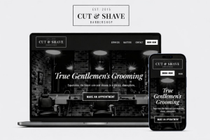 Веб-дизайн и frontend-разработка сайта барбершопа в стиле Vintage / Old School (Barbershop / Booking UI)
