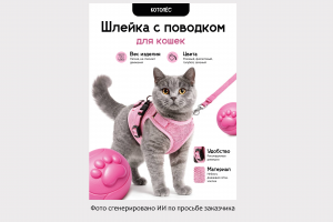 Карточка товара для OZON и WB - Шлейка для кошек