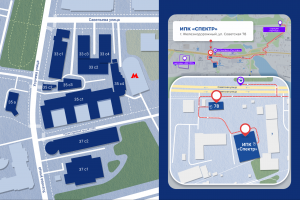 схема прохода к зданию, векторная графика