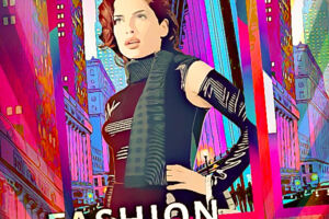 постер FASHION NEW-YORK 0(женщина в шарфе и безрукавке)