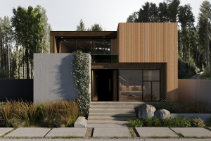 Экстерьер на оживленной улице