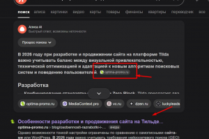 Вывод сайта в экспертные ответы ИИ в поиске Яндекса