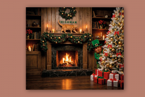 Новогодний фотофон для ирландского паба