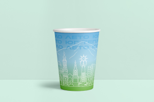 Дизайн бумажного стаканчика для кафе