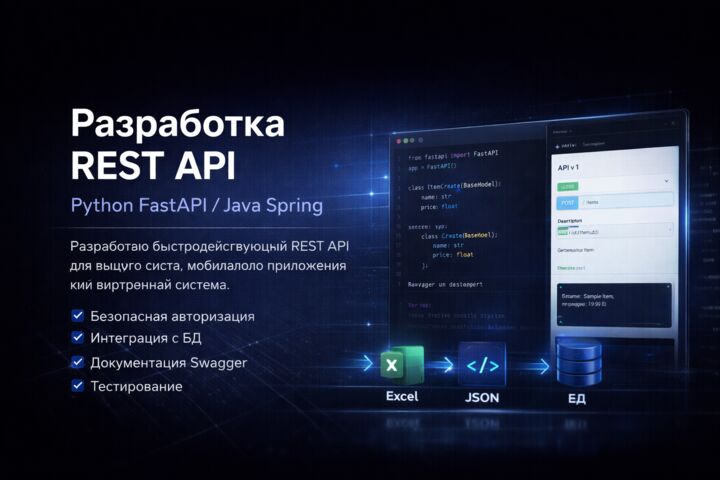 Разработка REST API (Python FastAPI / Java Spring)