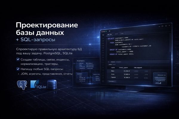 Проектирование базы данных + SQL-запросы