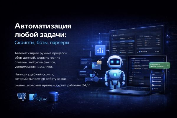 Автоматизация любой задачи: скрипты, боты, парсеры