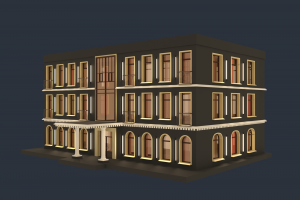 Здание в классическом архитектурном стиле.