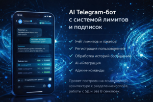 AI Telegram-бот с системой лимитов и подписок