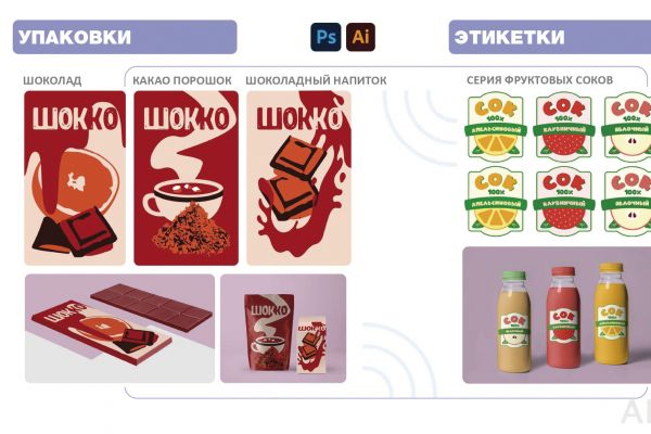 Разработка дизайна упаковок и этикеток
