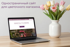 Одностраничный сайт для магазина цветов