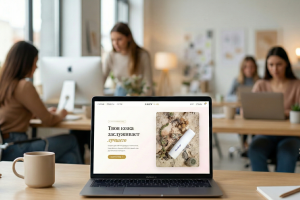 Glow lab - лендинг для производителя косметики