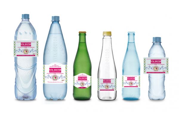 Дизайн  упаковки (тары)  воды " VITA DOCTOR". Для компании... ЭДАС.