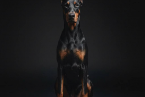 Fine Art Pets: Студийная AI-съемка добермана