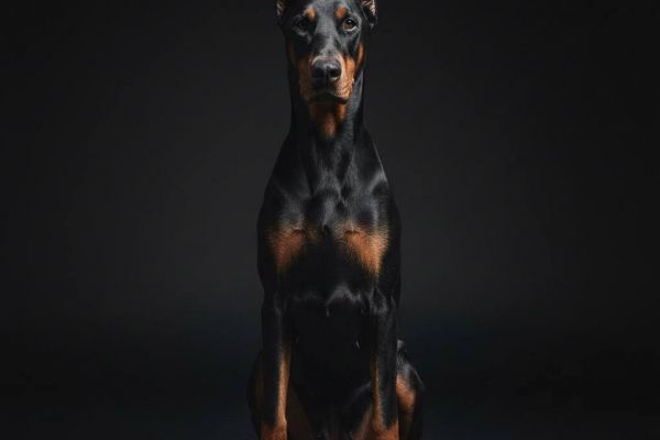 Fine Art Pets: Студийная AI-съемка добермана