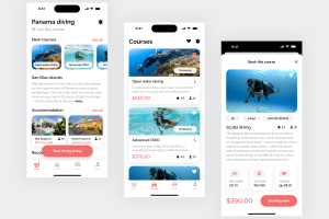 Мобильное приложение для школы дайвинга