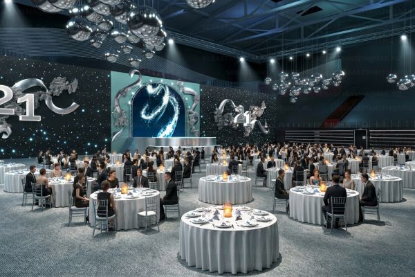 Оформление стадиона Лужники для проведения мероприятия