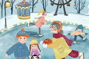 Открытка для пекарни "Пироги с историями"