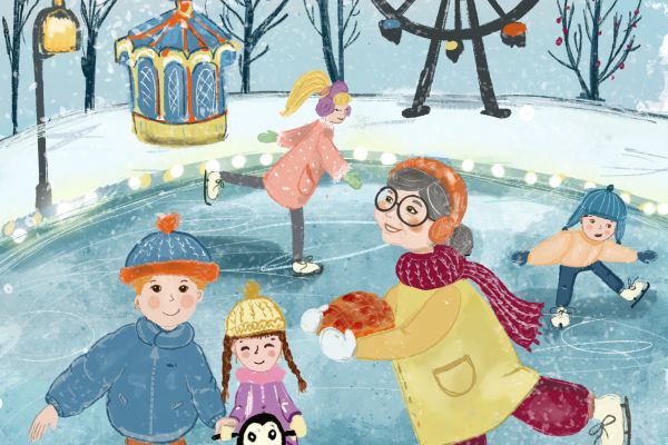 Открытка для пекарни "Пироги с историями"