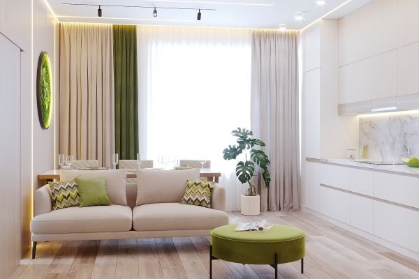 Дизайн-проект квартиры 90 м² для молодой семьи в элитном ЖК